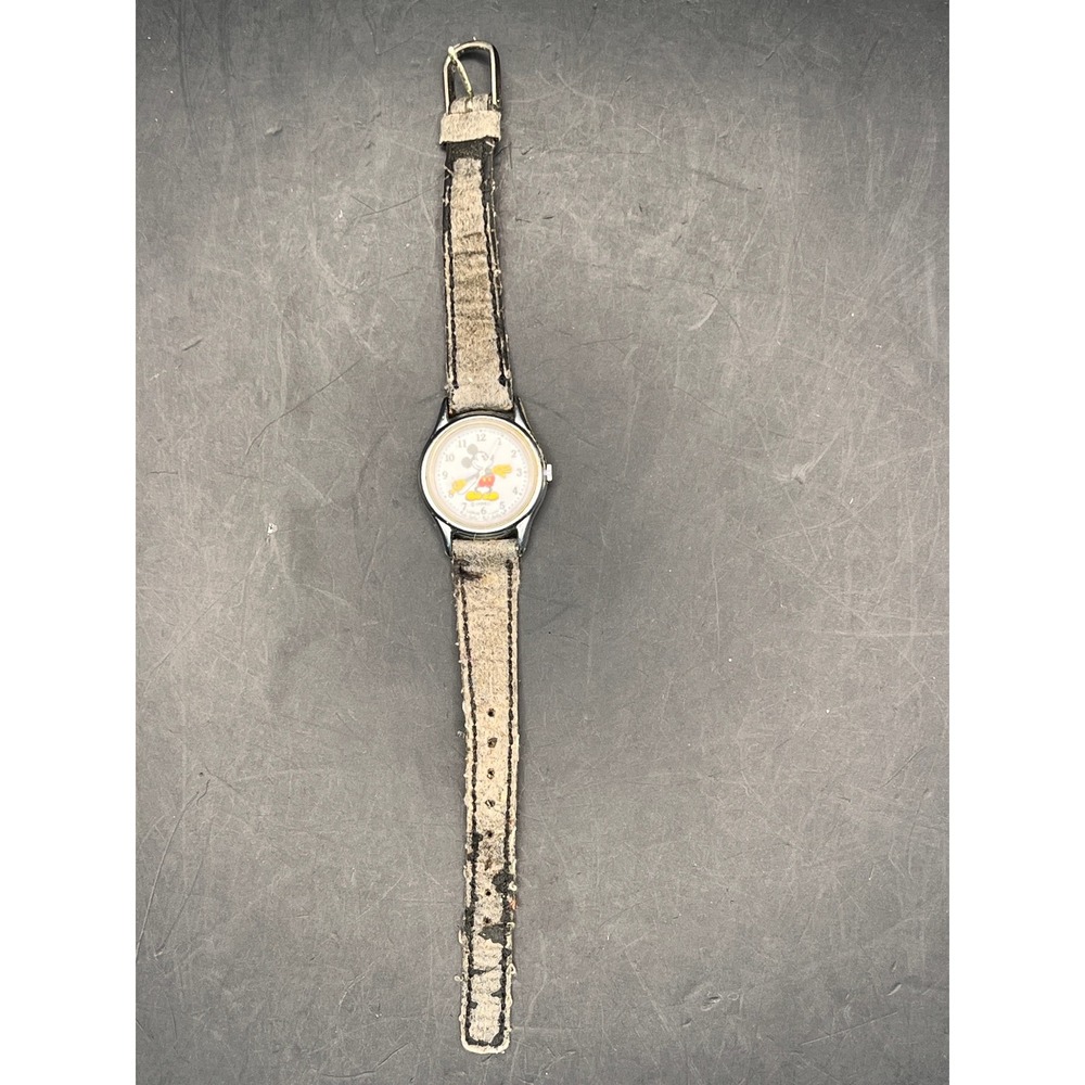 Vtg Disney Mickey Mouse Watch Stainless Steel Back Water Resistant Ladies